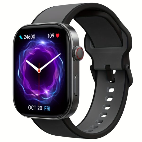 FAWEIO 1pc 1.99 Inch Screen Smart Sports Watch for Men, AI Voice, Smart Fashion Watch, Support 100 Sport Modes, Fitness, Core Training, Hiking, Indoor Cycling, Yoga, Pilates, Incoming Call, Message Notification, Compatible with Android&iPhone