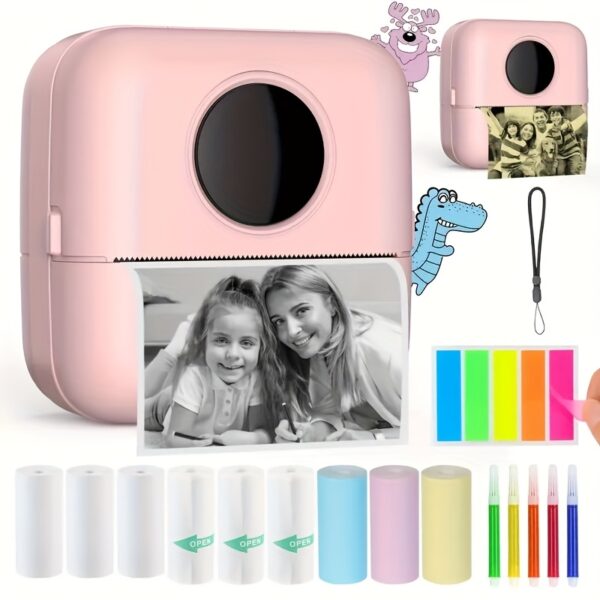Ink Free Sticker Printer Mini Thermal Printer with One Roll Of Thermal Paper, Wireless Pocket Printer, Intelligent Portable Receipt Printer, Suitable for Photos, Diaries, Notes, And Memos - Image 5