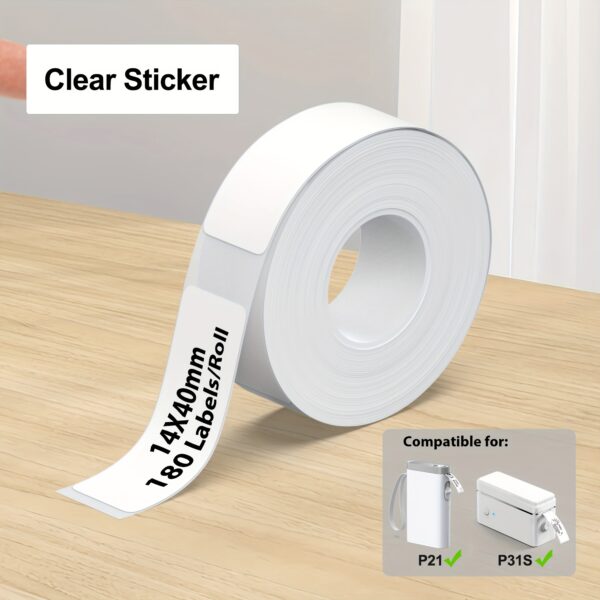 P31S label printer/label paper1roll or 3rolls, portable label machine with wireless connection and multiple templates, fast file system output, various colors of label paper suitable for printing address, logo, clothing labels in offices and homes - Image 17