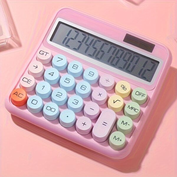 High-Precision 12-bit Desktop Calculator - Large Display, Big Buttons for Easy Use - Perfect for Students & Office Work It works without batteries - Image 5