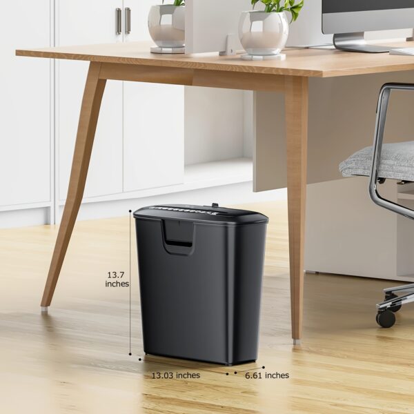 8-Sheet Strip-Cut Paper Shredder For Home Office, Handles CDs And Credit Cards, Overheat Protection, 3.4-Gallon Wastebasket - Image 7