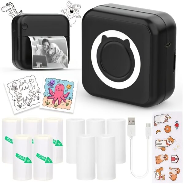Ink Free Sticker Printer Mini Thermal Printer with One Roll Of Thermal Paper, Wireless Pocket Printer, Intelligent Portable Receipt Printer, Suitable for Photos, Diaries, Notes, And Memos - Image 16