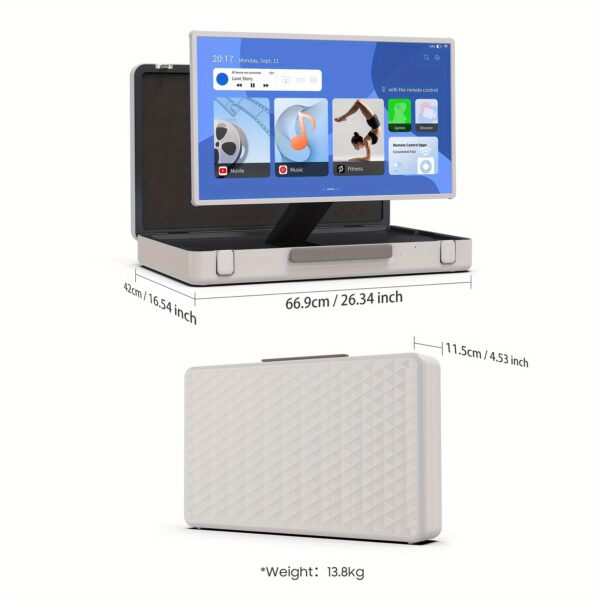 Apolosign Packgo 27 Inch Briefcase Smart TV - Portable Touch Screen Display, Built-in 6H Battery | Android 8GB+128GB, 1080p HD, WiFi | Camping/Travel/Tailgating Outdoor Entertainment System (HDTV Input & Screen Casting) - Image 2