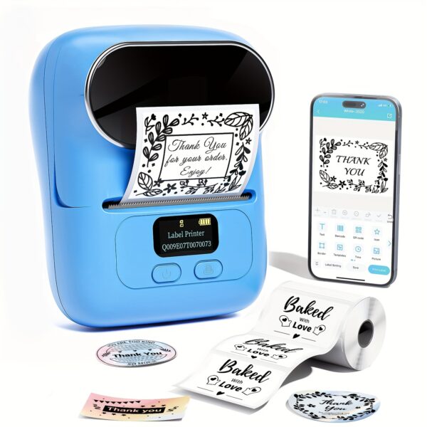 Thermal Label Maker Machine with Tape - Portable Wireless Barcode Label Printer for Small Business, Office, Home, Address, Mini Thermal Priner Compatible with Phone&PC - Image 7