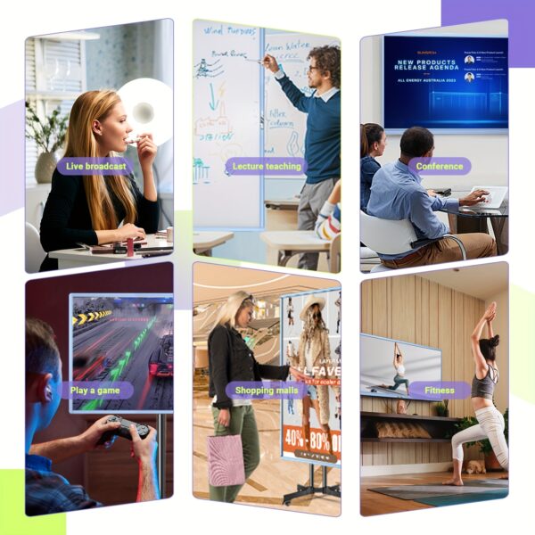 Interactive Smart Board, 49" 4K UHD Touch Screen Whiteboard For Classroom & Office, Digital Whiteboard With Stylus, Connectivity, Collaborative Display For Teaching & Meetings - Image 2