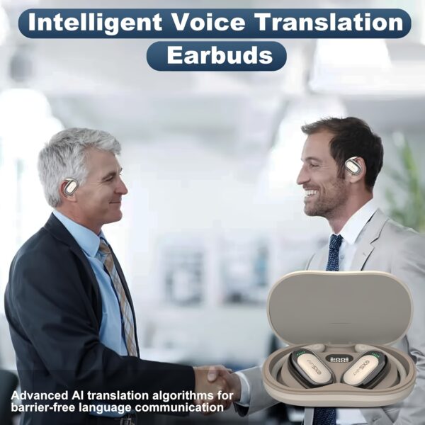AI Wireless Translation Earbuds-144 Language Translator Earbuds-5.4 Music Headphone with Travel Charging Case-Smart Translation Device-Perfect Gift for Business Travelers & International Communicators - Image 11
