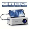 OKG Portable Mini Projector with Full HD 1080P Support - 3D-Ready LCD Home Theater Projector for iOS/Android/Windows - Includes Remote Control, USB-Powered with 80° Wide Angle Lens & 290lm Brightness - Compatible with Smartphones, PS4, USB Devices