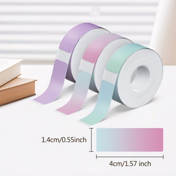 P31S label printer/label paper1roll or 3rolls, portable label machine with wireless connection and multiple templates, fast file system output, various colors of label paper suitable for printing address, logo, clothing labels in offices and homes - Image 9