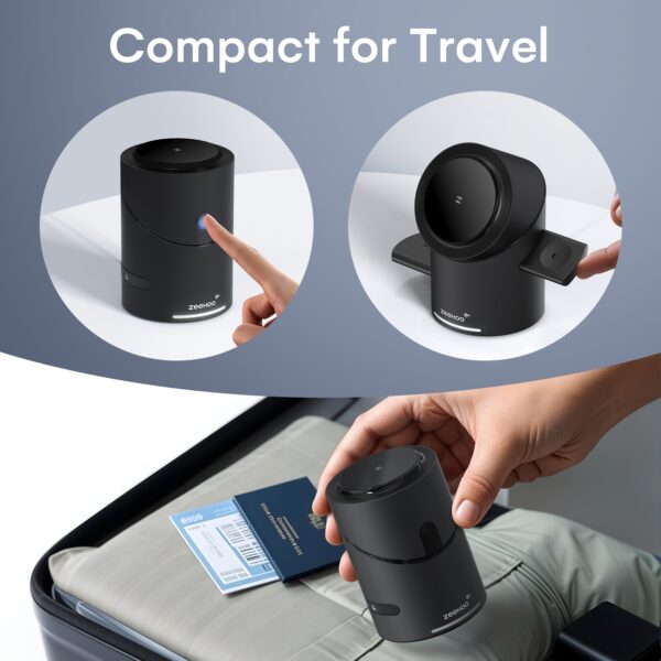 ZEEHOO CylinTrick-R 3-in-1 Wireless Charging Station - 15W Qi2 Fast Charge for iPhone (16/15/14/13/12), Smart Watch & for Airpods with 30W Adapter Included for Lab - Image 4