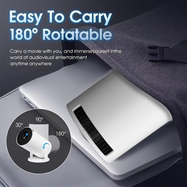 Support WIFI; Support 4K Decoding 1800P Wireless Connection Projector; Adjustable Brightness Screen Display, Wall-mounted Projector; Handheld - Image 5