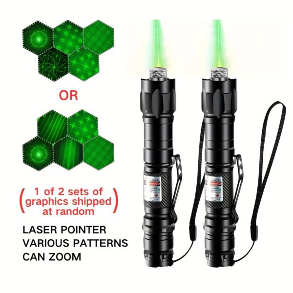 Laser Pointer, Tactical Flashlight, Replaceable Spare Batteries, Adjustable Focus And Replaceable Multiple Modes, Can Be Used Indoors And Outdoors, Presentations, Etc., Best Gifts - Image 4