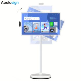 Apolosign 32 Inch FHD Smart Portable TV Gen1, 8+128GB, Giant Tablet On Wheels, Gaming Monitor, Interactive Display, LCD Monitor, Digital Signage, Built-in Battery, Smart Screen
