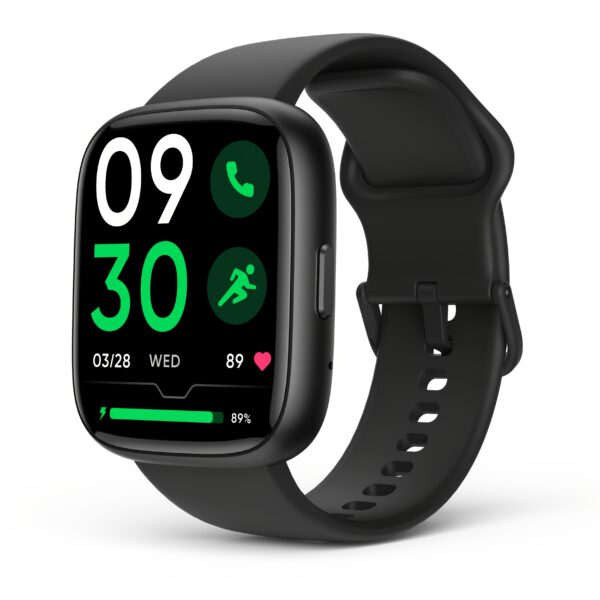Black Smartwatch for Men & Women - 1.83" HD Display, Wireless 5.3, Alexa Built-In, 100 Sport Modes, Sleep & Stress Tracker, Weather Forecast, Music Control, Camera Access, Call Function, Compatible with Android & iOS, Smart Watch for Android Phones - Image 3