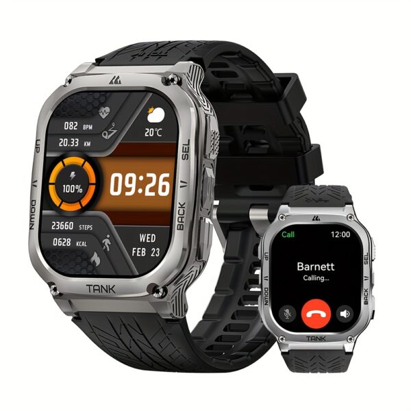 2025 KOSPET M3 Smart Watch Men 480mAh 60 Days Extra-Long Battery Rugged Smartwatches Wireless Call 5ATM IP69K 1.43" AMOLED Always On Display Screen 170+ Sports Modes 6 Smart Recognition Sports Corning Gorilla Glass Multiple Watch Faces 24H Health Monitor AI Assistant Digital Electronic Men'S Smartwatch Compatible For Android IPhone - Image 2