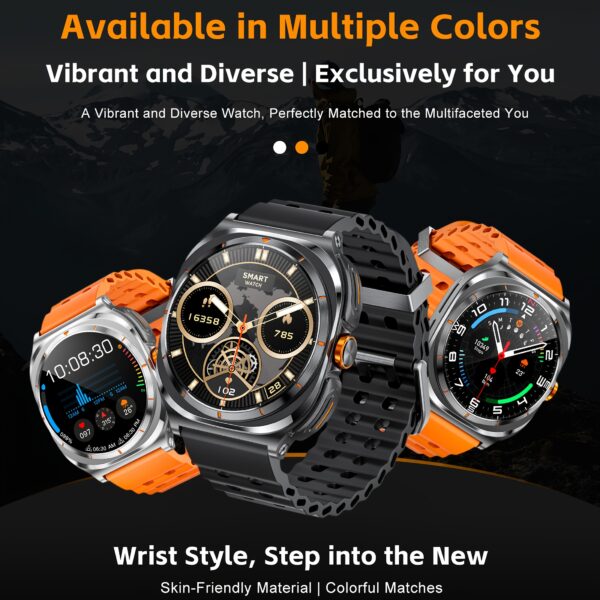 GT98 Smartwatch with TWS Sports Earbuds, 1.53" HD Display, Voice Assistant, Music Control, 400mAh Battery, 100+ Sport Modes, Orange Silicone Band, Compatible with Android/iOS, Ideal for Fitness & Outdoor Activities - Image 12