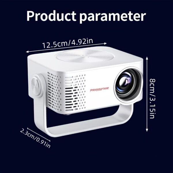 7000 Lumens Portable Mini Projector, Support 4K Projector, 1080P Dual Wifi Same Screen, Home Theater Outdoor Portable, 180° Projection Angle Adjustable, Compatible with AV/ USB/ IOS/ Android - Image 4