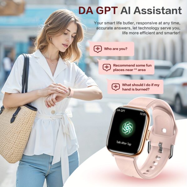 2025 Latest Lightweight Women'S Watch, 120+ Sports Tracker Lightweight Women'S Watch For Small Wrists, 1.75 Inch AMOLED Screen Men'S Smart Watch, 130g Ultra Light Smart Watch, AL Smart Voice Control, Fitness Watch With Da GPT, AI, Wireless Calling, Message Notification, Voice Assistant, Stress And All-Day Sleep Monitoring, Screen-Off Clock Always Display, Weather, Alarm, Music, Suitable For Android IOS, 1.75 Inch AMOLED Screen Men'S Smart Watch - Image 5