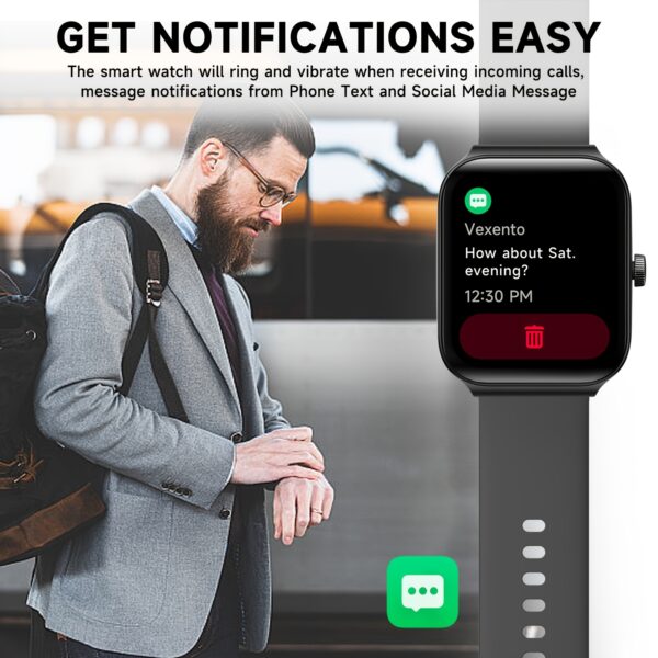 FAWEIO Smart Watch For Men Women Wireless Call, 1.95" Smartwatch with 100+ Sport Modes, Fitness Activity Tracker Pedometer, Built-in Alexa, Compatible With Android And for iphone, Perfect Gift For Family And Friends - Image 13