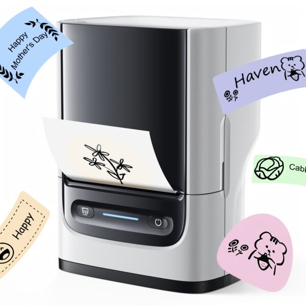 P31S Label Maker Machine with Tape, Portable Thermal Printer, Portable Label Printer for Organizing Storage Office Home, Sticker Maker Mini Label Maker with Multiple Templates, White - Image 4