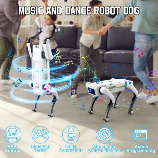 New Upgraded Model Smart Robot Dog -Application Control, AI Voice Activation, 18 Skills (Kung Fu, Dance, Swimming), USB Charging, Wireless Remote Control, Stylish Futuristic Design, Perfect for Gift Giving and Daily Entertainment - Image 11