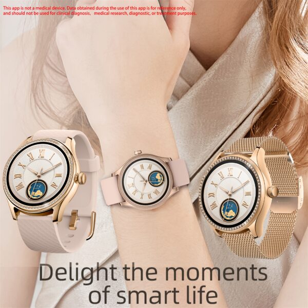 Smart Watch (Answer/Make Calls) For Women With Alexa Built-in, AI Voice, Call Integration, Smartwatch For Android IPhone, 1.38" Activity Tracker With Sleep Monitor, Fitness Tracker, Sleep Monitoring, 100+ Sports Fitness Tracker Silvery, Smart Watch With 1 Stainless Steel Watch Band And 2 Silicone Watch Band - Image 2