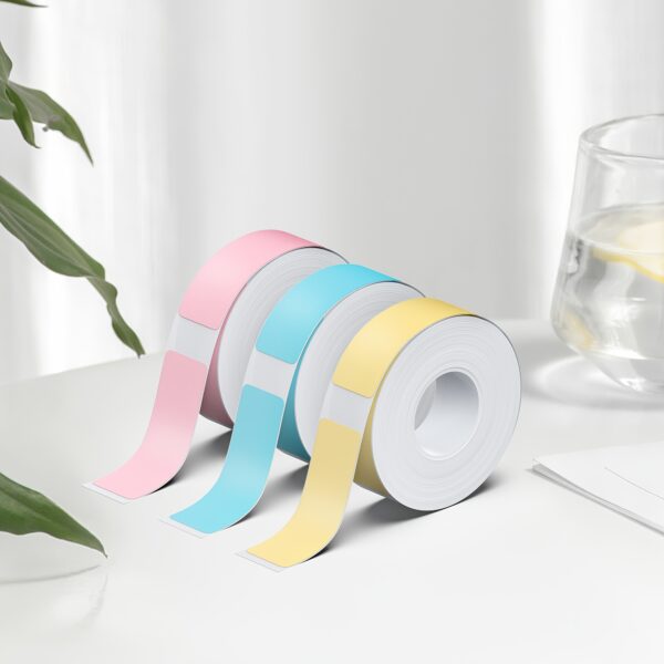 P31S label printer/label paper1roll or 3rolls, portable label machine with wireless connection and multiple templates, fast file system output, various colors of label paper suitable for printing address, logo, clothing labels in offices and homes - Image 15