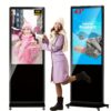 43 Inch Vertical Android Digital Signage Kiosk Indoor Floor Standing Commercial Display With Auto Play Touchscreen LCD Advertising Screen For Retail Stores, Hotels, Lobbies WiFi, USB Connectivity, Remote Content Scheduling Freestanding Business Grade