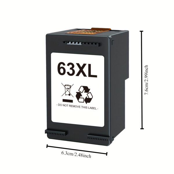63XL Ink Cartridges Black & Tri-Color Replacement for HP Ink 63 HP 63 XL Works with HP 3830 4650 4520 5220 5252 5255 5258 4512 1112 3630 3632 4652 2132 5200 4655 4510 Printers 2-pack - Image 2