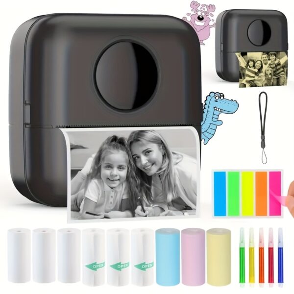 Ink Free Sticker Printer Mini Thermal Printer with One Roll Of Thermal Paper, Wireless Pocket Printer, Intelligent Portable Receipt Printer, Suitable for Photos, Diaries, Notes, And Memos - Image 10