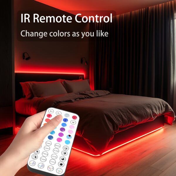 Smart LED Light Strip, Bedroom LED Light, 44-Key Remote And App Control, Music Sync, Color Changing, Dimmable, Flashing, Timer, Lighting Decoration Living Room Party Light, Bedroom Decoration - Image 7
