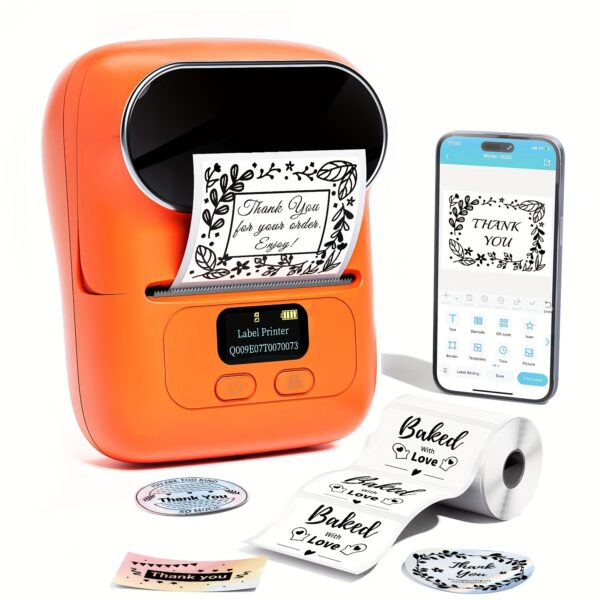 Thermal Label Maker Machine with Tape - Portable Wireless Barcode Label Printer for Small Business, Office, Home, Address, Mini Thermal Priner Compatible with Phone&PC - Image 9