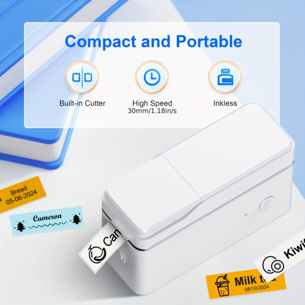 P31S Label Maker Machine with Tape, Portable Thermal Printer, Portable Label Printer for Organizing Storage Office Home, Sticker Maker Mini Label Maker with Multiple Templates, White - Image 5