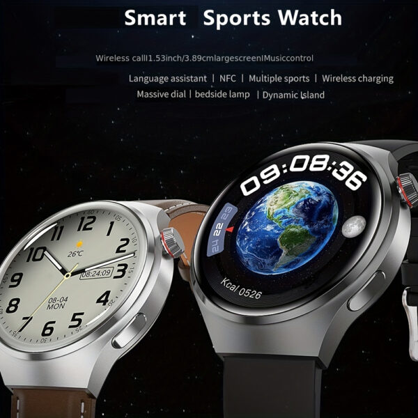 2024 New Men's Smart Watch Wireless Call AMOLED 1.53-inch HD Large Screen Outdoor Sports Fitness Multi sport Mode AI Voice Assistant Smart Watch NFC - Image 4