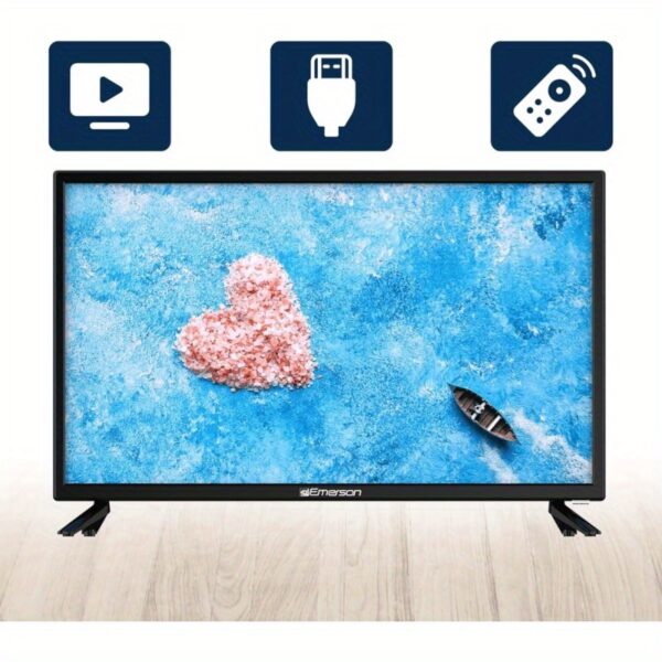 Emerson 24 Class Widescreen HD LED Teion TV - Vibrant Color Reproduction, Energy-Efficient LED Backlight, Durable Design for Immersive Home Entertainment, Energyefficient Appliance, Stylish Display, Reliable Performance, Smart Display, Modern Households - Image 2