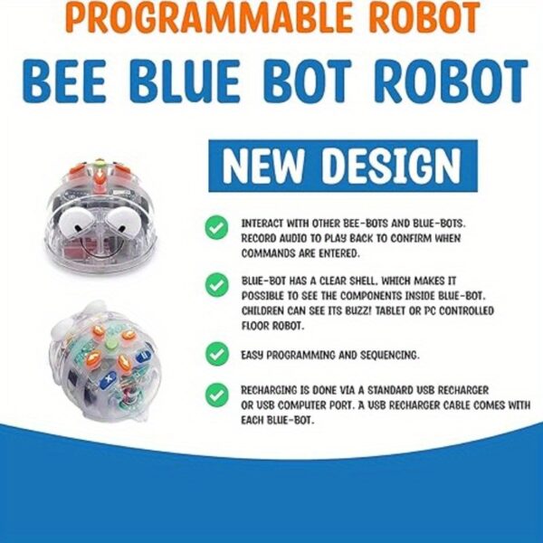 Blue Bot Floor Robot Single See Say for Classroom Teaching Learning Coding for Beginner - Image 7
