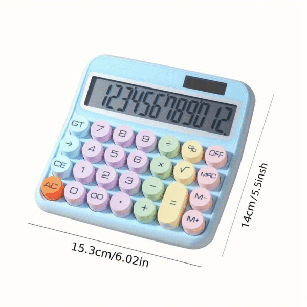 High-Precision 12-bit Desktop Calculator - Large Display, Big Buttons for Easy Use - Perfect for Students & Office Work It works without batteries - Image 4