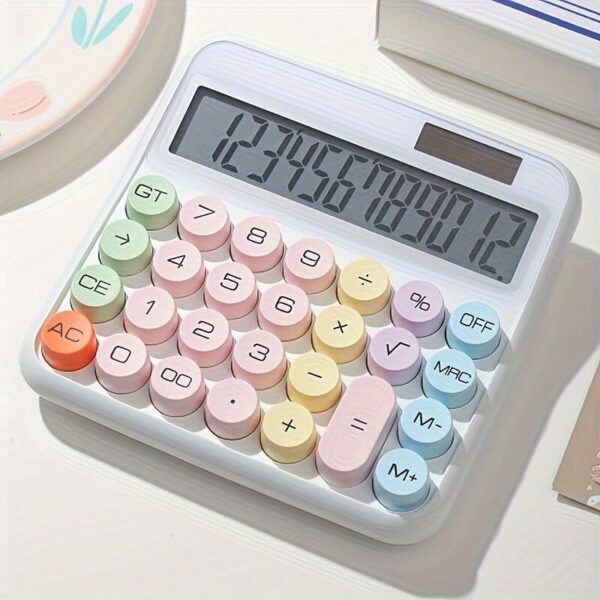 High-Precision 12-bit Desktop Calculator - Large Display, Big Buttons for Easy Use - Perfect for Students & Office Work It works without batteries - Image 6