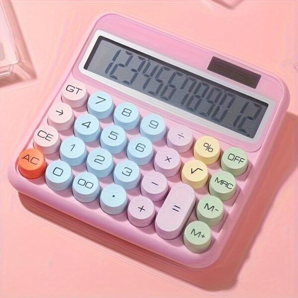 High-Precision 12-bit Desktop Calculator - Large Display, Big Buttons for Easy Use - Perfect for Students & Office Work It works without batteries - Image 8