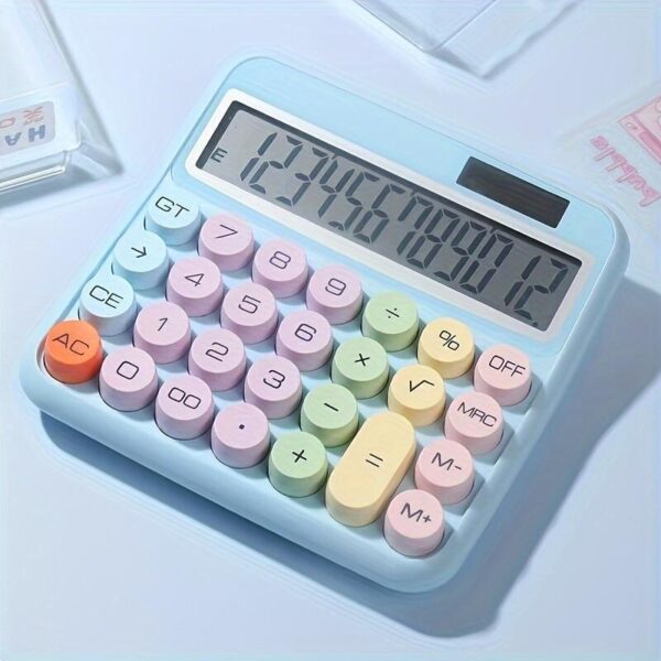 High-Precision 12-bit Desktop Calculator - Large Display, Big Buttons for Easy Use - Perfect for Students & Office Work It works without batteries - Image 10