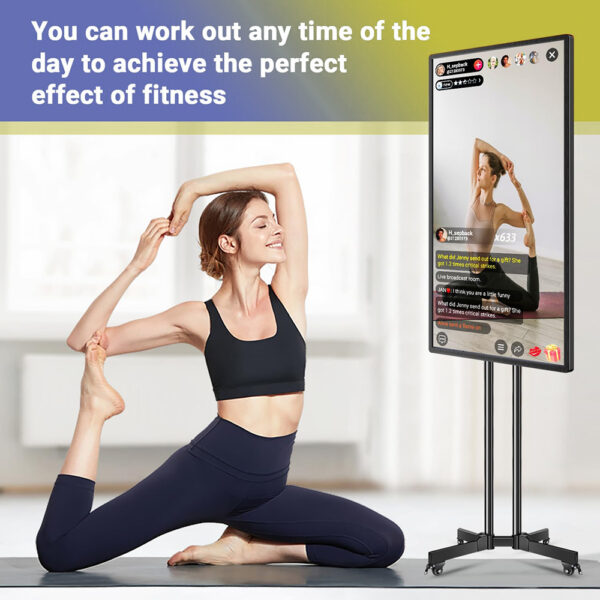 49" 4K Touch Screen Interactive Whiteboard & All-in-One Electronic Calendar - Projection, Mobile with Wheels, Wall-Mountable for Conference Room, Business Meetings, Advertising, Portable Screen - Image 5