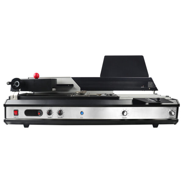 A4 Size Semi-Automatic Hot Melt Glue Book Binding Machine - Fully Auto Adhesive, 8-Tip Tungsten Steel Milling Knife, Dust Collection & Smoke Filtration System, Manual Scale Adjustment for Office & School Use, Professional Desktop Design, Durable Construction