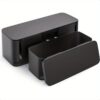 2 Pack Cable Management Box Pet and Baby Proofing Cable Organizer Box Large and Medium Size Cord Management Box Cord Organizer Perfect for Office and Home Cord Hider Cable Hider Black