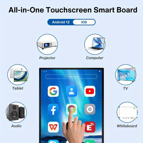 Digital Electronic Calendar, 49 Inch 4K Monitor Interactive Whiteboard And Smart Board for Classroom, Dual System Touchscreen for Presentation And Player for Advertisin - Image 2