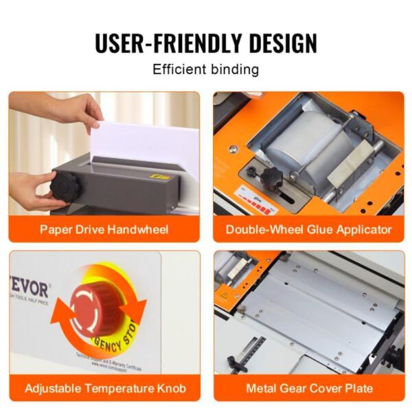 Thermal Book Binding Machine 400 Sheet Capacity Hot Glue Binder A3 A4 A5 40mm Maximum Binding Thickness Ideal for Document and Report Binding - Image 6