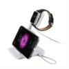Dual Charging Stand for Apple Watch, for iPhone & for iPad - White, Secure Clamp Design with Multiple Charging Ports, Compatible with Apple Devices, Charging Station for Phone, Charging Station for Apple Watch, Sleek Design, Sturdy Construction