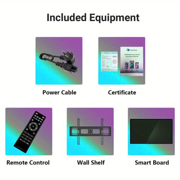 49" 4K Touch Screen Interactive Whiteboard & All-in-One Electronic Calendar - Projection, Mobile with Wheels, Wall-Mountable for Conference Room, Business Meetings, Advertising, Portable Screen - Image 7
