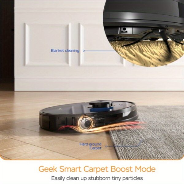 Geek Smart L7 Robot Vacuum Cleaner and Mop LDS Navigation WiFi Connected APP Selective Room Cleaning MAX 2700 PA Suction Ideal for Pets and Larger Home - Image 6