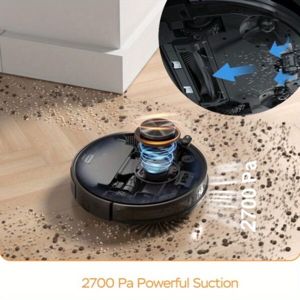 Geek Smart L7 Robot Vacuum Cleaner and Mop LDS Navigation WiFi Connected APP Selective Room Cleaning MAX 2700 PA Suction Ideal for Pets and Larger Home - Image 5