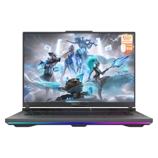 ASUS ROG Strix G16 Gaming Laptop, 16 QHD 240Hz ROG Nebula Display, NVIDIA GeForce RTX 4070, Intel Core i9-14900HX, 32GB DDR5, 1TB PCIe SSD, Wi-Fi 6E, Windows 11 Home, with Wireless Mouse