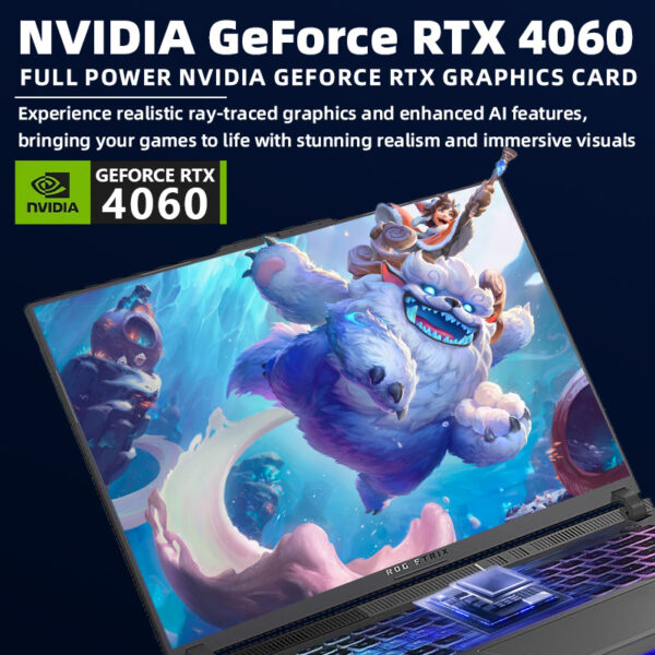 ASUS Newest ROG Strix Gaming Laptop, 18" WQXGA 2560 x 1600 Display, Intel i9-14900HX, NVIDIA GeForce RTX 4060, 64GB DDR5, 4TB SSD, RGB Backlit Keyboard, Windows 11 Pro - Image 2
